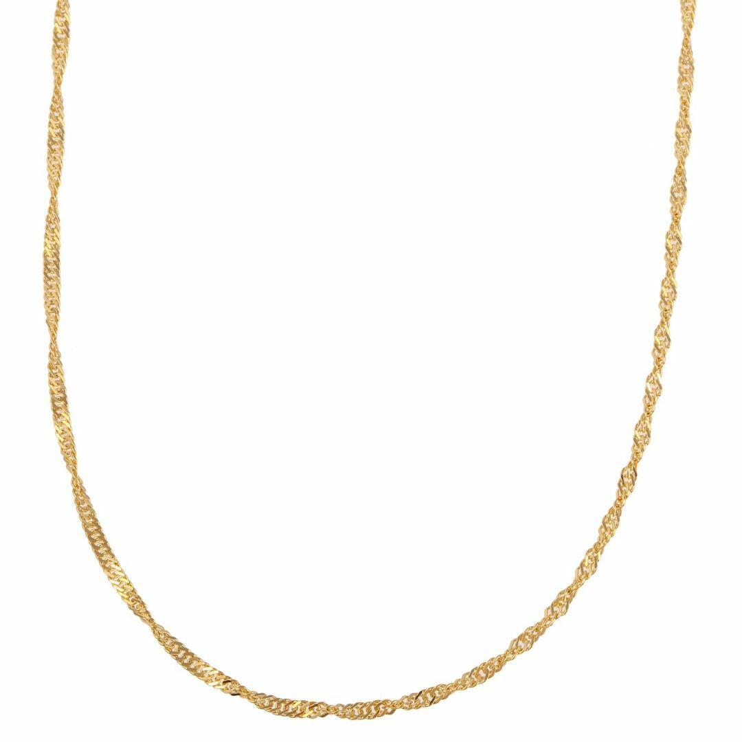 [フェアリーカレット] 18金ネックレス K18 スクリューチェーン 40cm18金金具形状