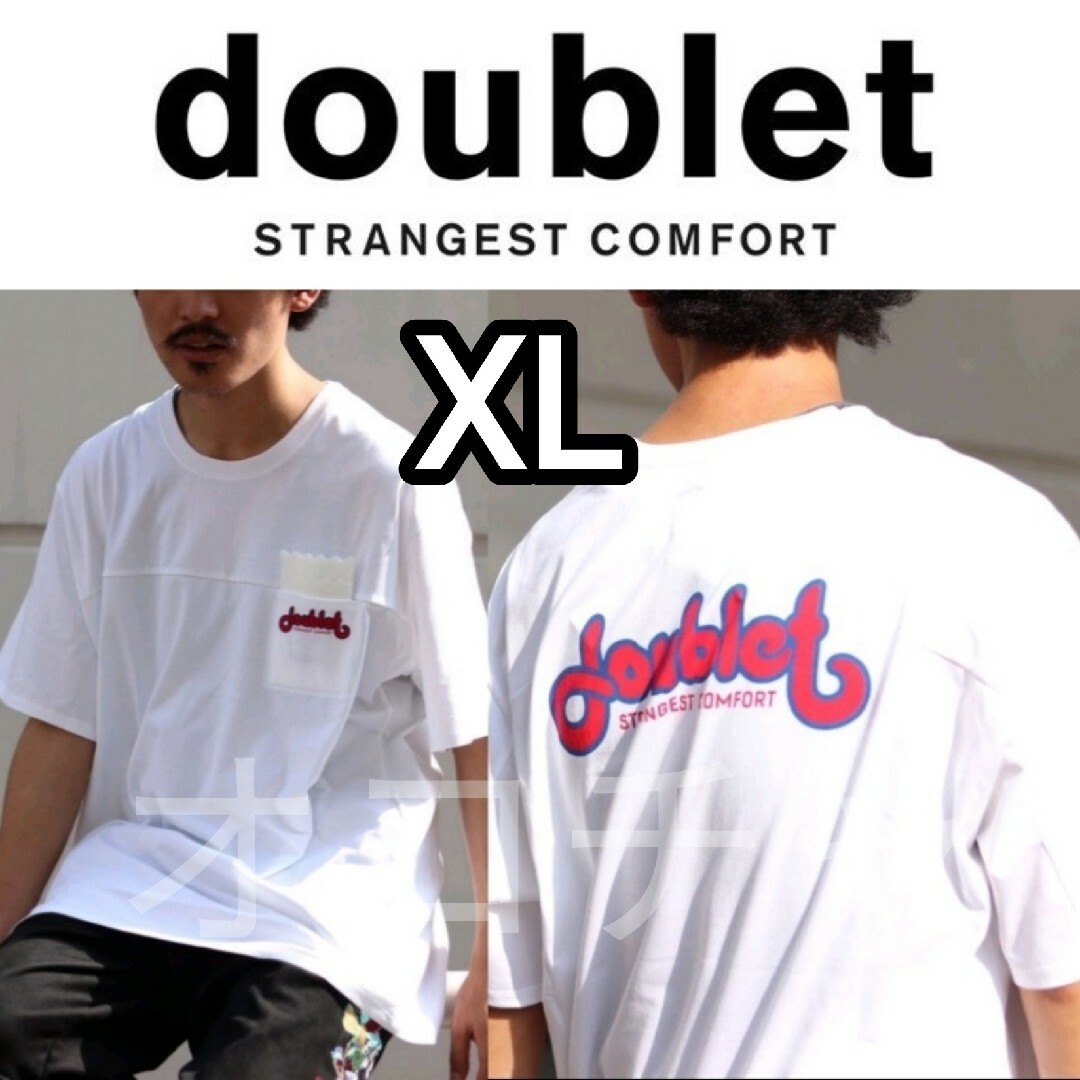 新品■doublet × WISM ファミレスTシャツ XL 白 ホワイトdoubletの新品