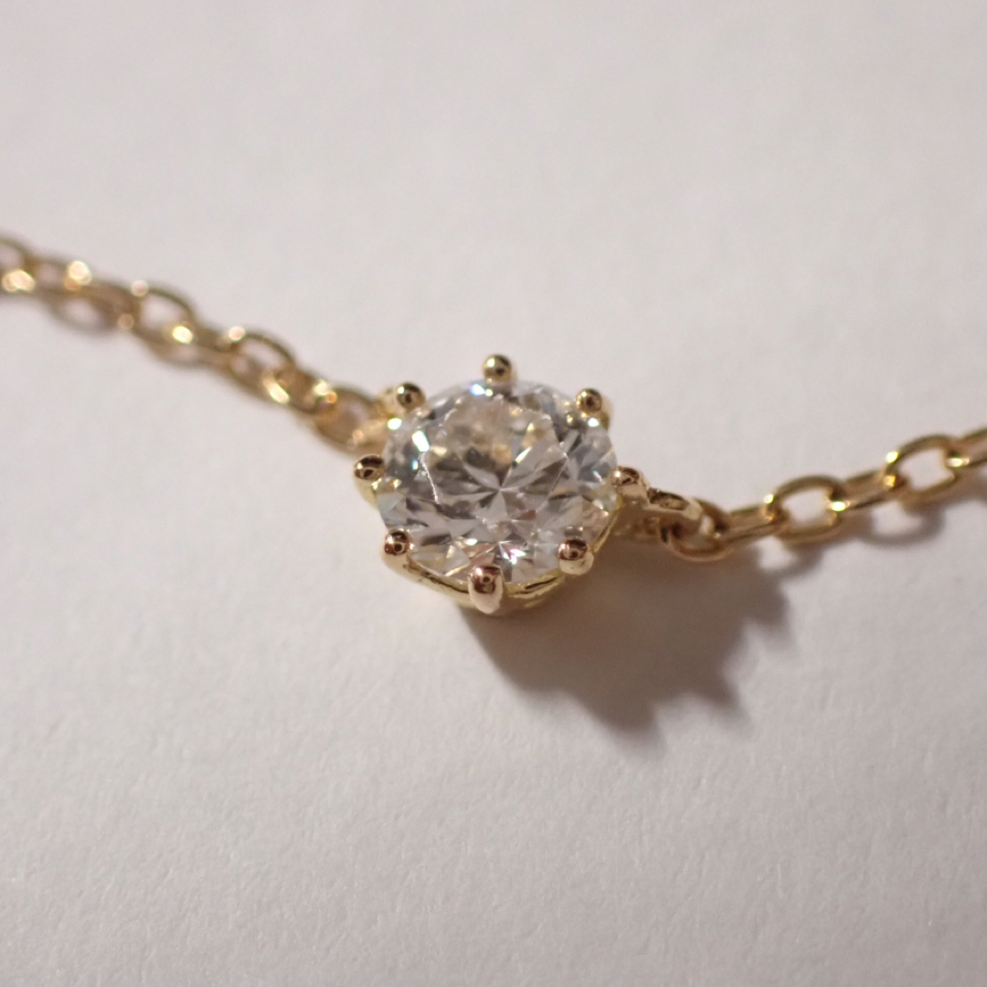 AHKAH K18 0.15ct ソルティアラウンドネックレス