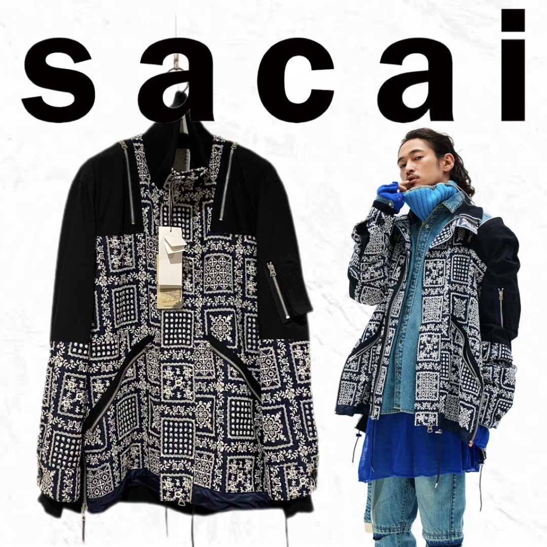 新品 sacai サカイ Reyn Spooner コラボ ブルゾン 3 L-