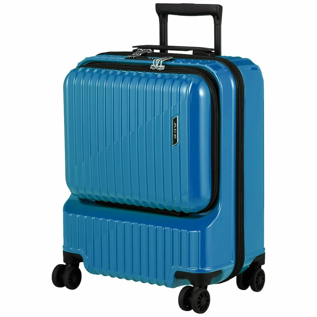 【色: ブルー】エース スーツケース キャリーケース キャリーバッグ 機内持ち込