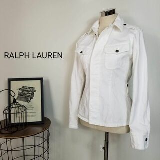 ラルフローレン(Ralph Lauren)の美品RALPH LAURENホワイトデニムジャケット9美シルエット白Gジャン(Gジャン/デニムジャケット)