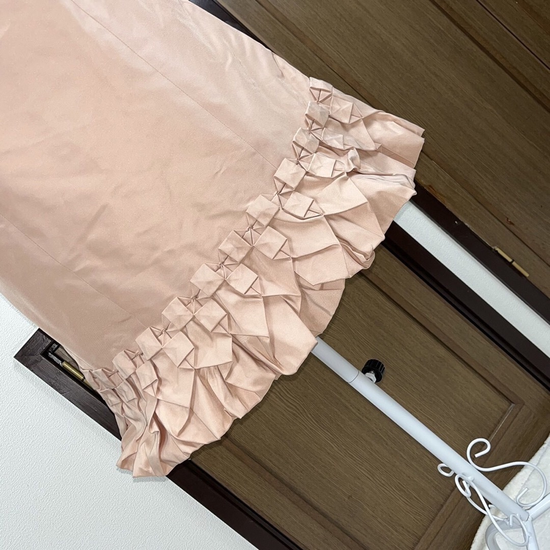 フォクシー ワンピース　38 FOXEY ワンピース　極美品　シルク　ピンク ひざ丈ワンピース