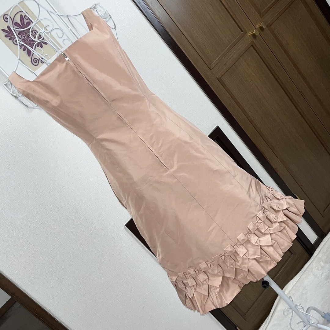 フォクシー ワンピース　38 FOXEY ワンピース　極美品　シルク　ピンク ひざ丈ワンピース