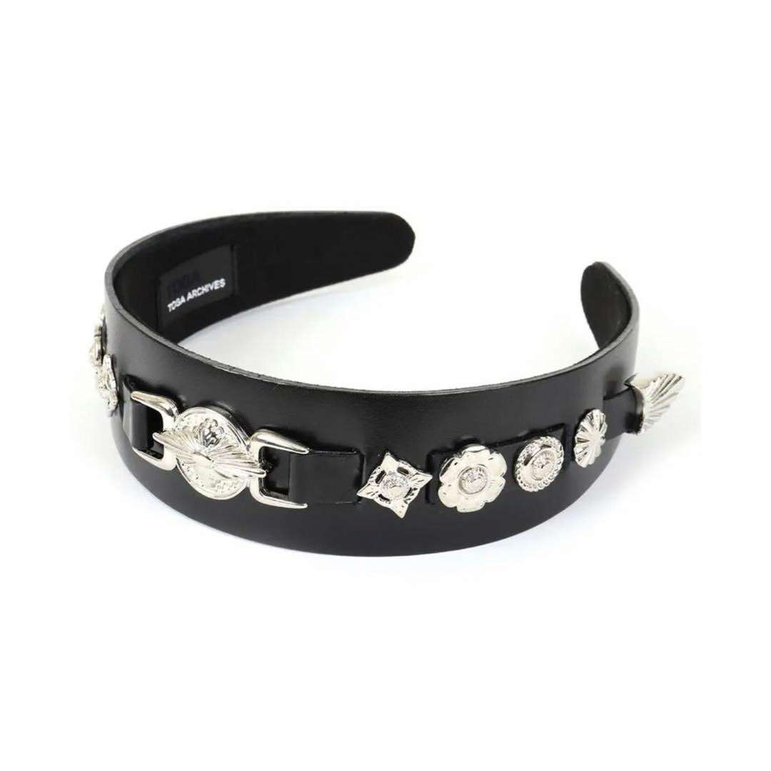 TOGA ARCHIVES LEATHER HEADBAND 2 カチューシャ - ヘアバンド