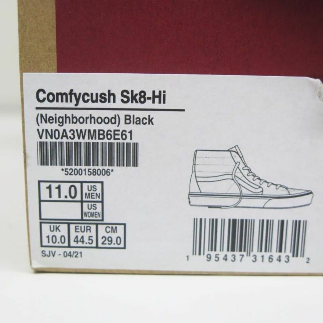 VANS×NEIGHBORHOOD  Comfycush Sk8-Hi 29cm