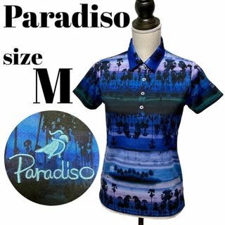 パラディーゾ(Paradiso)の【GOLFウェア】Paradiso ポロシャツ 半袖 総柄 グラデ ラウンド(ウエア)