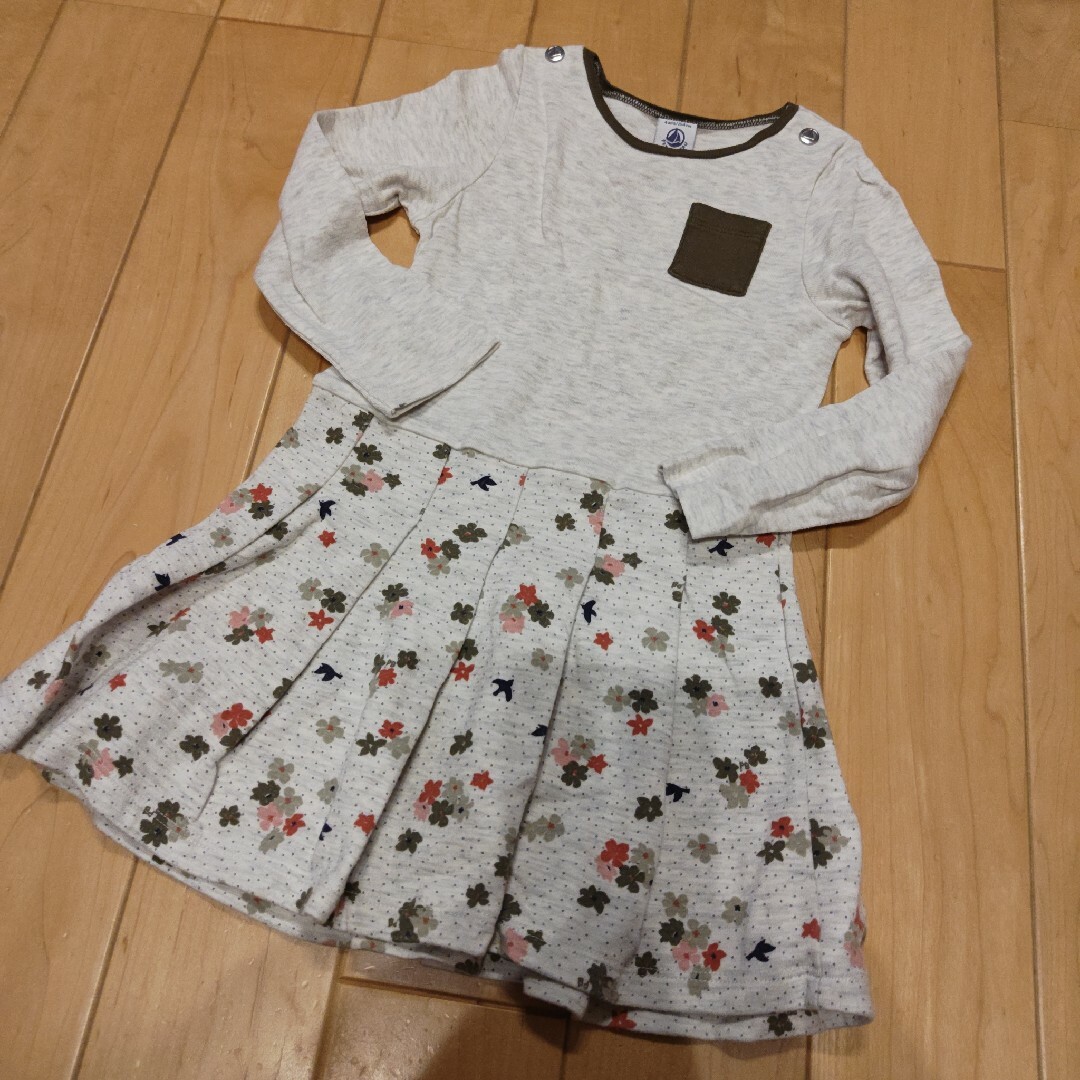 PETIT BATEAU(プチバトー)のPB チュビックワンピース 4a/104cm キッズ/ベビー/マタニティのキッズ服女の子用(90cm~)(ワンピース)の商品写真