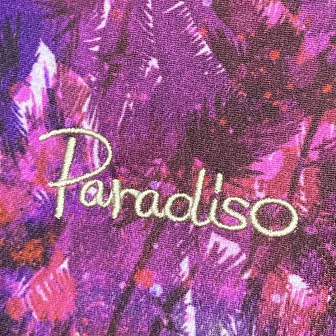 Paradiso(パラディーゾ)の【GOLFウェア】Paradiso ポロシャツ 半袖 総柄 刺繍 花柄 グラデ スポーツ/アウトドアのゴルフ(ウエア)の商品写真