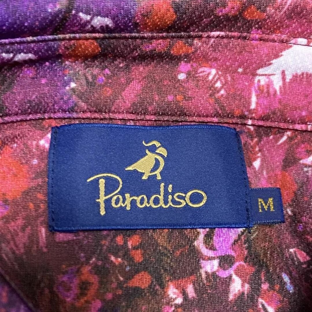 Paradiso(パラディーゾ)の【GOLFウェア】Paradiso ポロシャツ 半袖 総柄 刺繍 花柄 グラデ スポーツ/アウトドアのゴルフ(ウエア)の商品写真