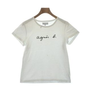 アニエスベー(agnes b.)のAgnes b. アニエスベー Tシャツ・カットソー 3(L位) 白 【古着】【中古】(カットソー(半袖/袖なし))