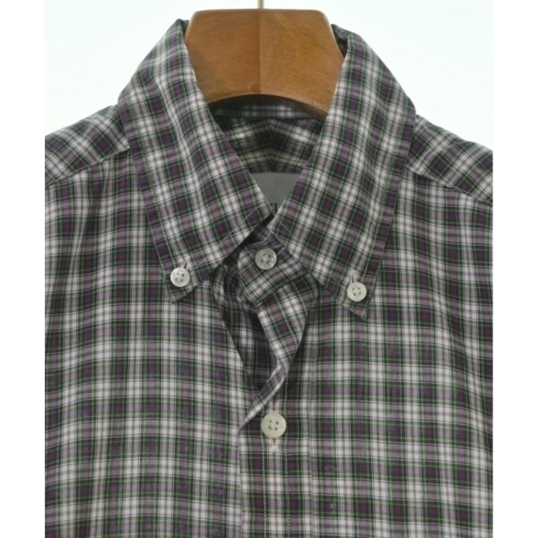 Casely-Hayford(ケイスリーヘイフォード)のCasely-Hayford カジュアルシャツ XXS 紫x緑x白(チェック) 【古着】【中古】 メンズのトップス(シャツ)の商品写真