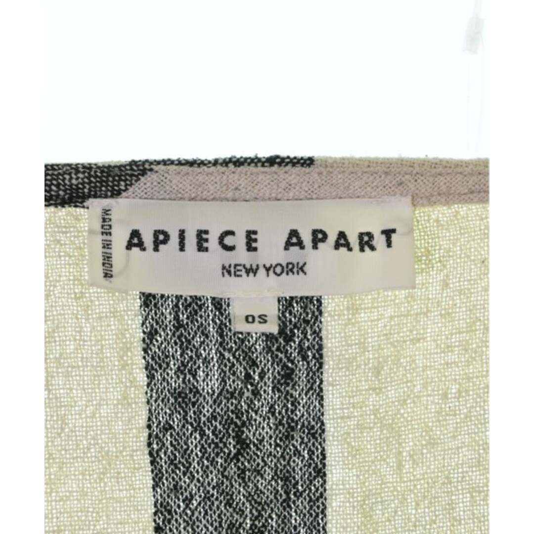 APIECE APART(アピースアパート)のA PIECE APART ワンピース ONE 白系x黒系(ストライプ) 【古着】【中古】 レディースのワンピース(ひざ丈ワンピース)の商品写真