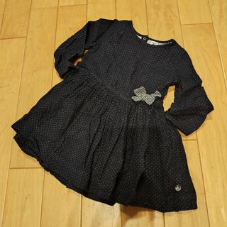 プチバトー(PETIT BATEAU)のPB ドットワンピース 4a/104cm(ワンピース)