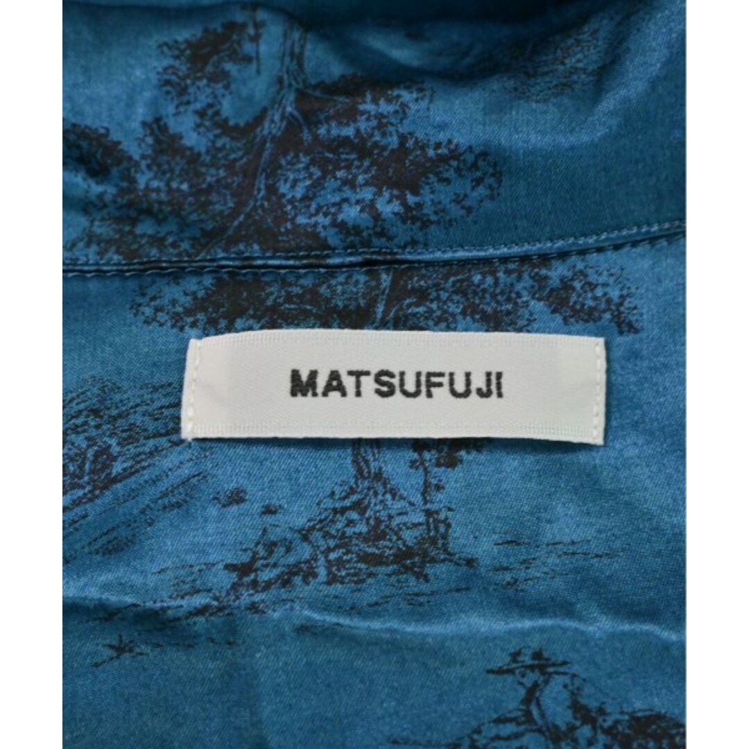 MATSUFUJI マツフジ カジュアルシャツ 2(M位) 青x黒(総柄)