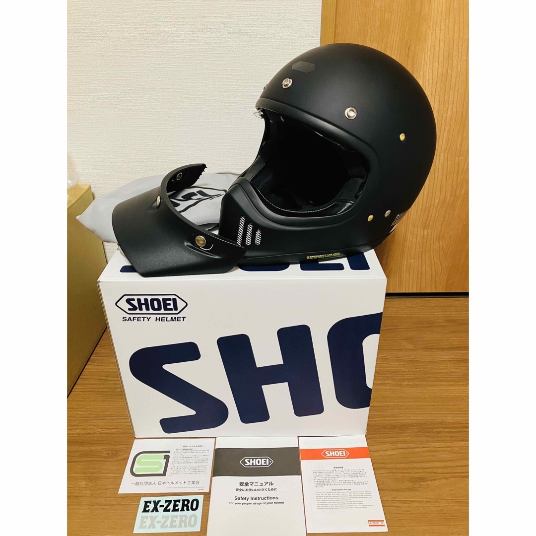 SHOEI - 美品 塗装欠け無し SHOEI EX-ZERO 2022年2月購入 バイザー付の