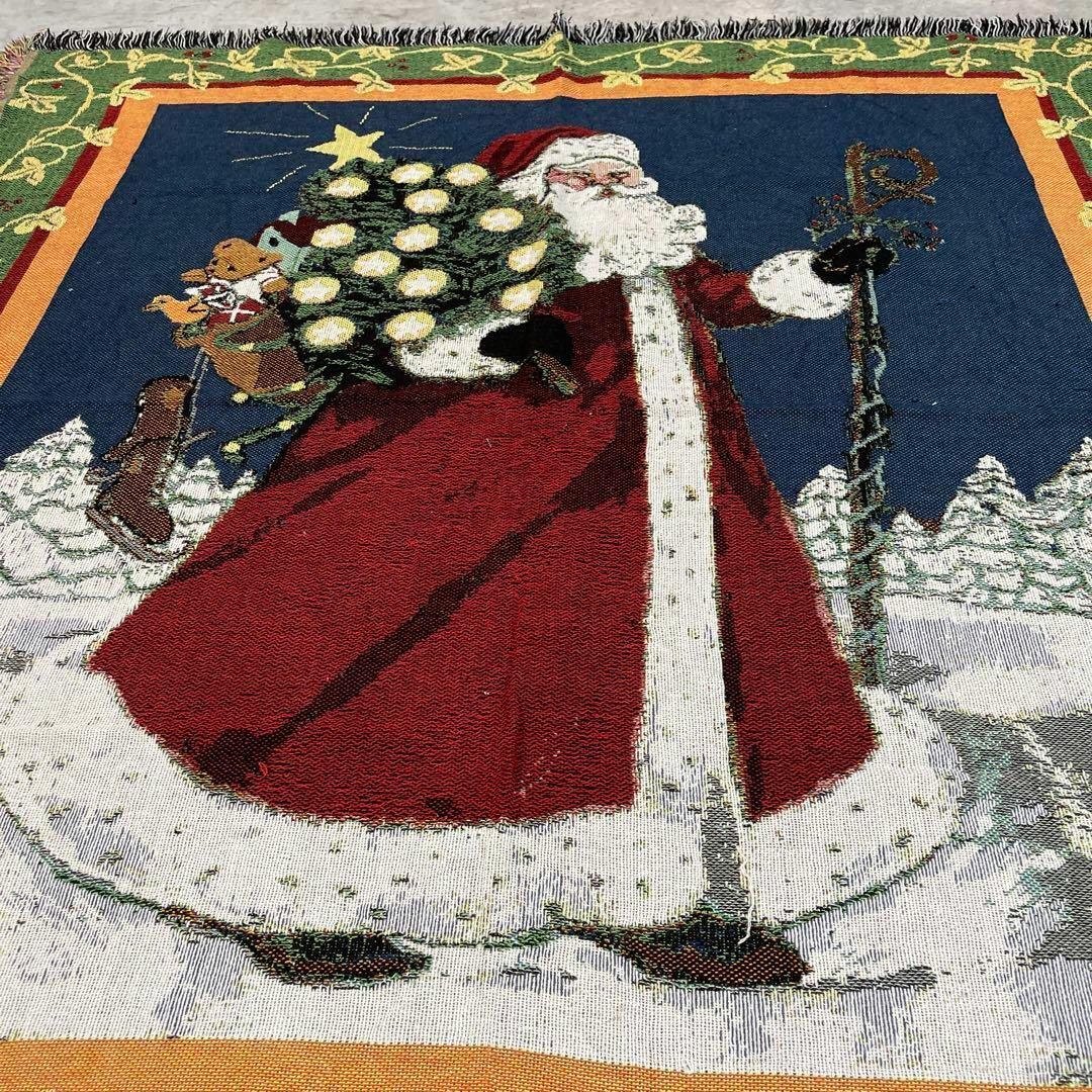 サンタクロース クリスマス ビンテージラグ 145x142 - ラグ