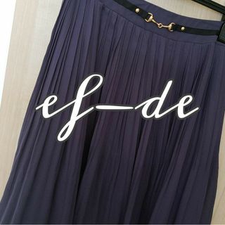 エフデ(ef-de)のef-de プリーツスカート　金具フェイクベルト(その他)