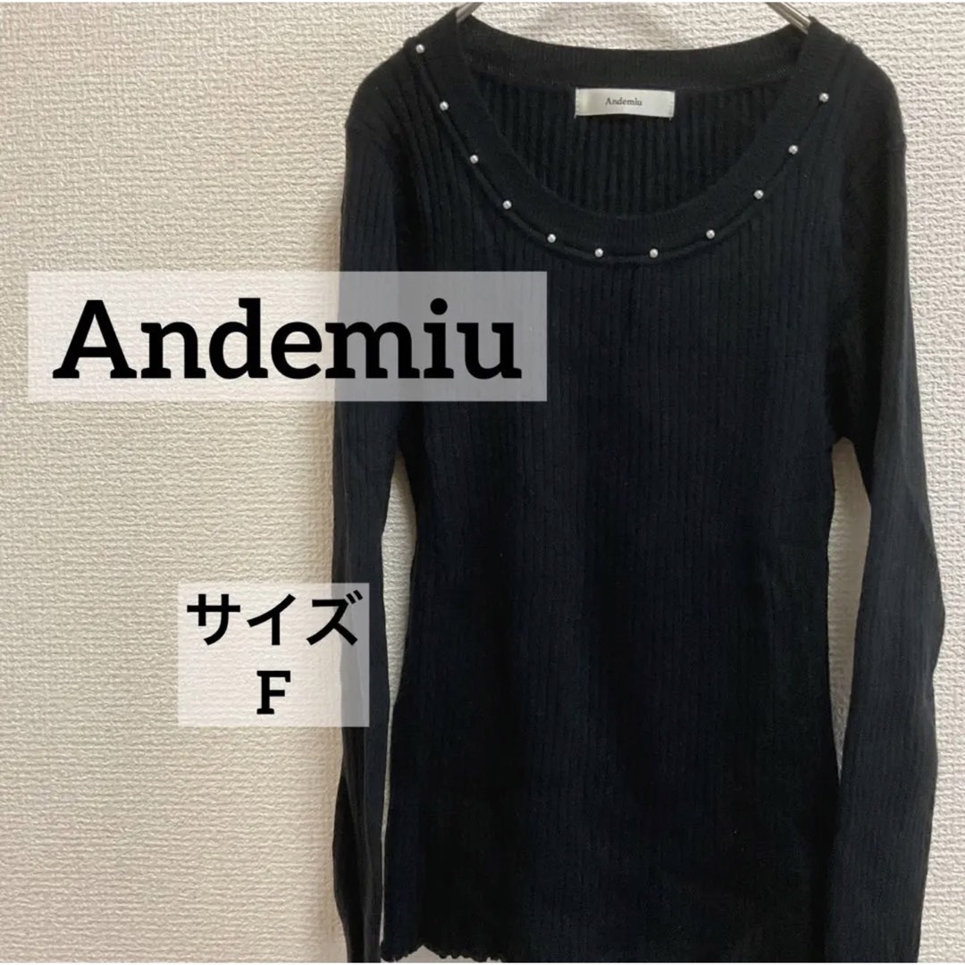 Andemiu(アンデミュウ)のアンデミュウ　ニット　ブラック　レディース　F レディースのトップス(ニット/セーター)の商品写真