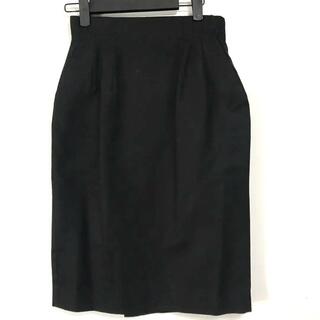 クリスチャンディオール(Christian Dior)のvintage Cristian Dior black skirt m(ひざ丈スカート)