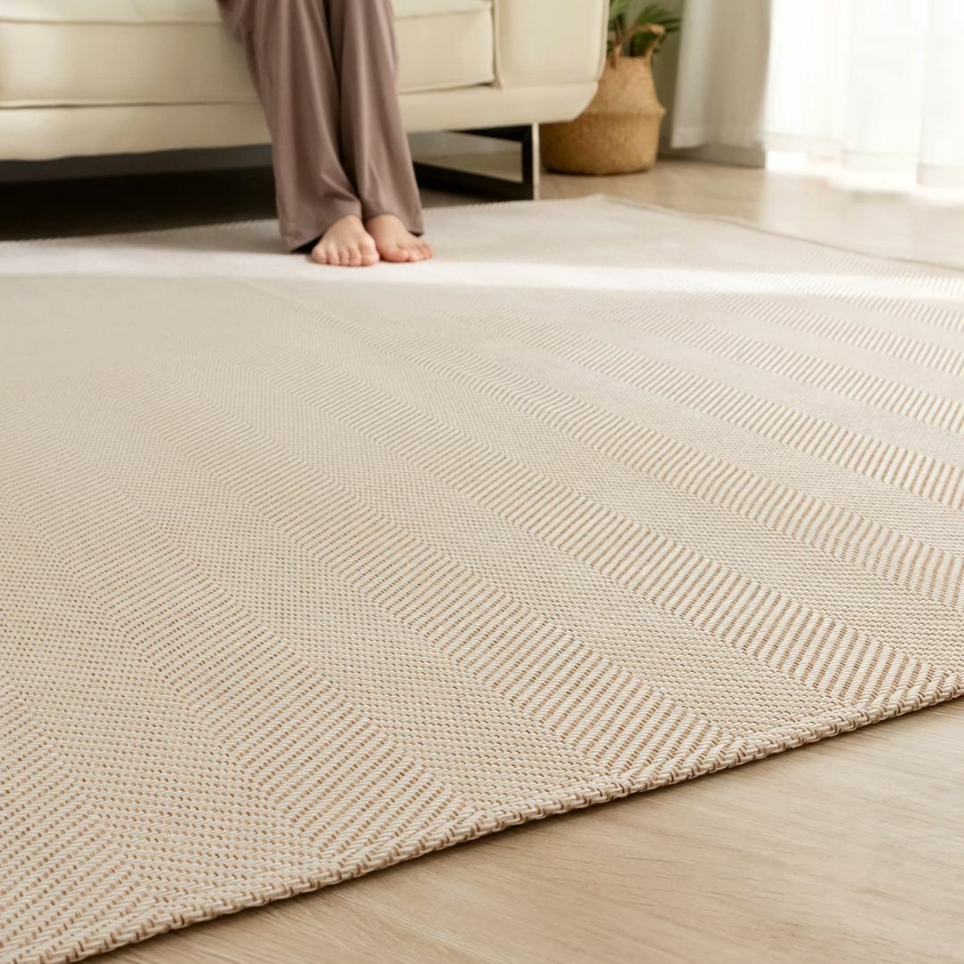 【色: ベージュ】Sun Deco ラグ カーペット 夏用ラグマット 185x2 | フリマアプリ ラクマ 【色: ベージュ】Sun Deco ラグ カーペット 夏用ラグマット 185x2