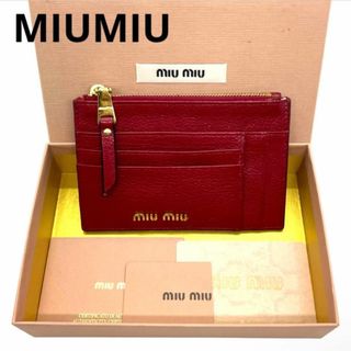 ミュウミュウ(miumiu)の一点物 付属品付 正規品 ミュウミュウ 財布 フラグメントケース カードケース(財布)