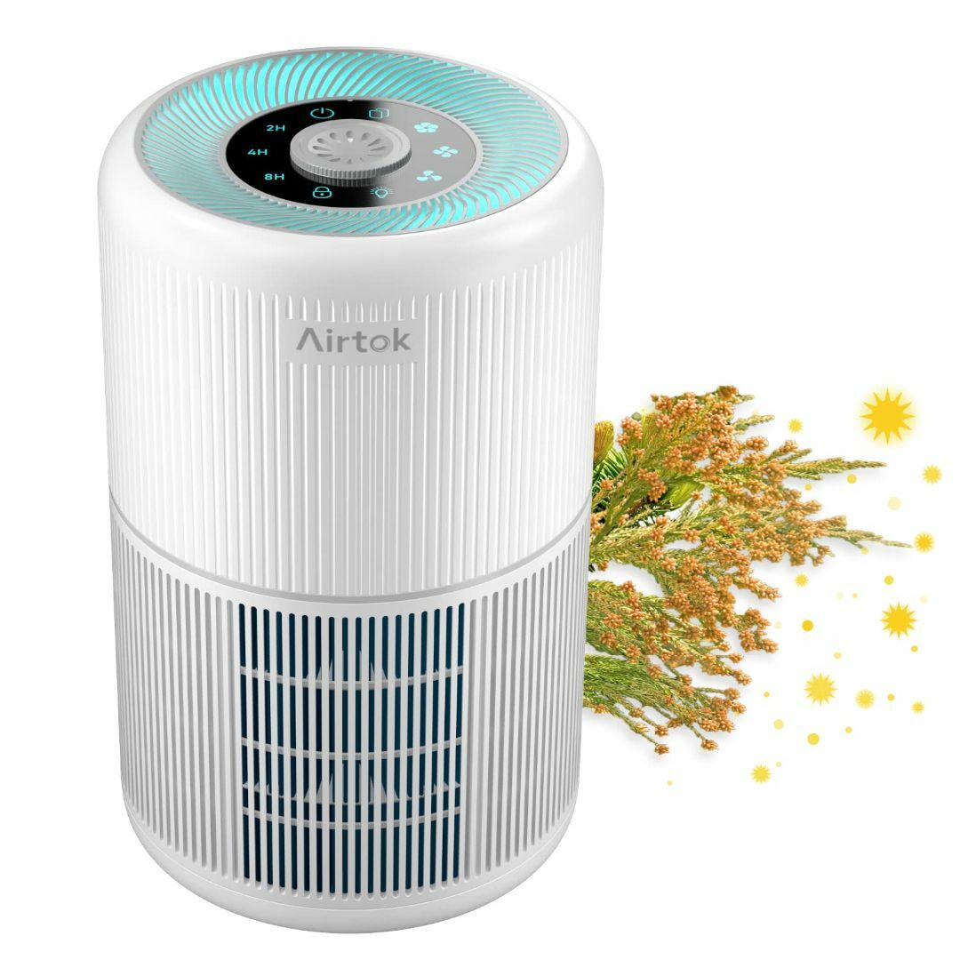 AIRTOK 空気清浄機 小型 卓上 20畳 5重除菌 タバコ対応 花粉対策 ウ