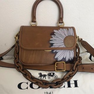 コーチ(COACH)のcoach コーチ　koki コラボ　フラワー　ハンドルトップ　ローグ　バッグ(ショルダーバッグ)