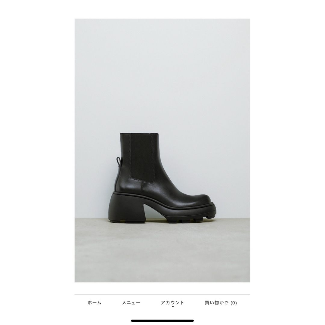 定価　14990!ザラ　レザートラックソール　アンクルブーツ レディースの靴/シューズ(ブーツ)の商品写真