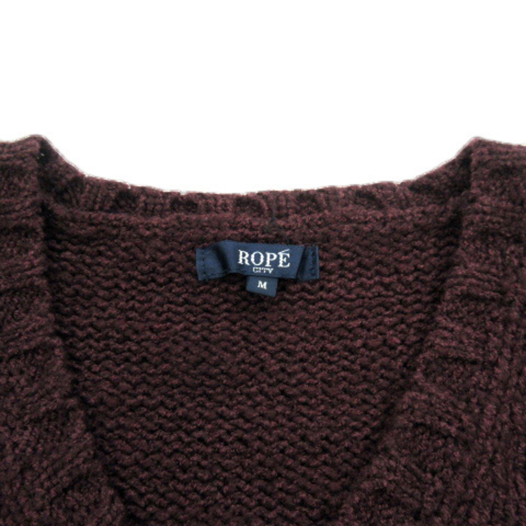 ROPE’(ロペ)のロペ ROPE セーター ニット Vネック ウール混 M 茶 ブラウン レディースのトップス(ニット/セーター)の商品写真