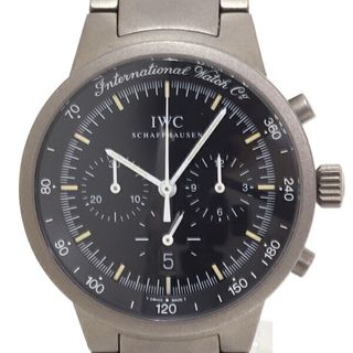 インターナショナルウォッチカンパニー(IWC)のIWC メンズ腕時計 GST クロノグラフ IW372701 デイト表示 ブラック文字盤 クォーツ 仕上げ済 箱無し 【中古】(腕時計(アナログ))