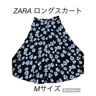 ザラ(ZARA)のZARAロングスカート花柄　Mサイズ(ロングスカート)