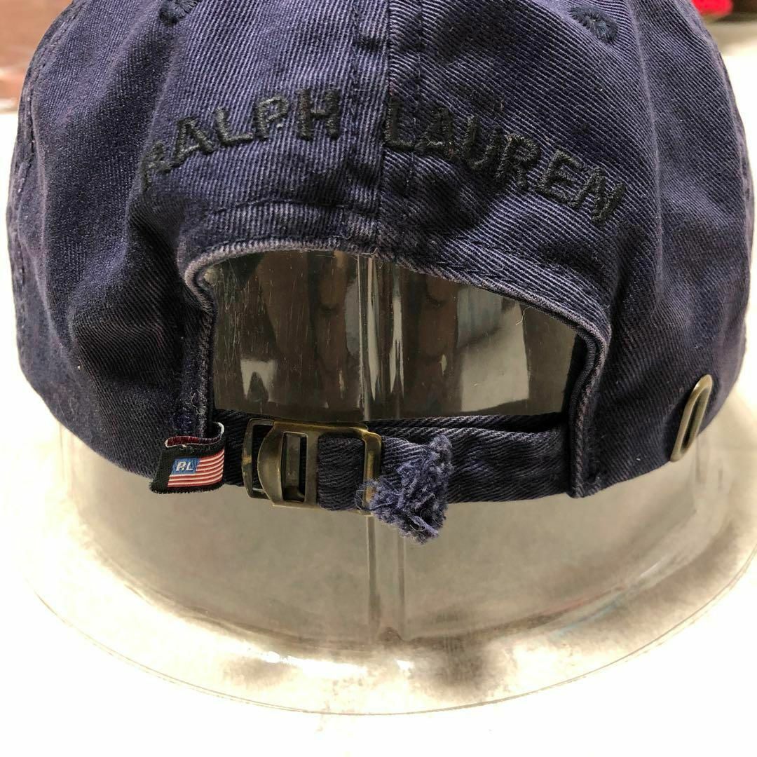 POLO RALPH LAUREN(ポロラルフローレン)のRalphLauren ポロジーンズ 6パネルキャップ 刺繍ロゴ ネイビー メンズの帽子(キャップ)の商品写真