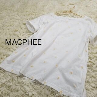 マカフィー(MACPHEE)のマカフィーMACPHEEスタープリントTシャツ半袖S白カットソー星(Tシャツ(半袖/袖なし))