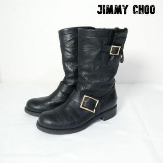 ジミーチュウ JIMMY CHOO バイカーブーツ BIKER II シューズ 靴 ブラック BIKERII SQM 0001