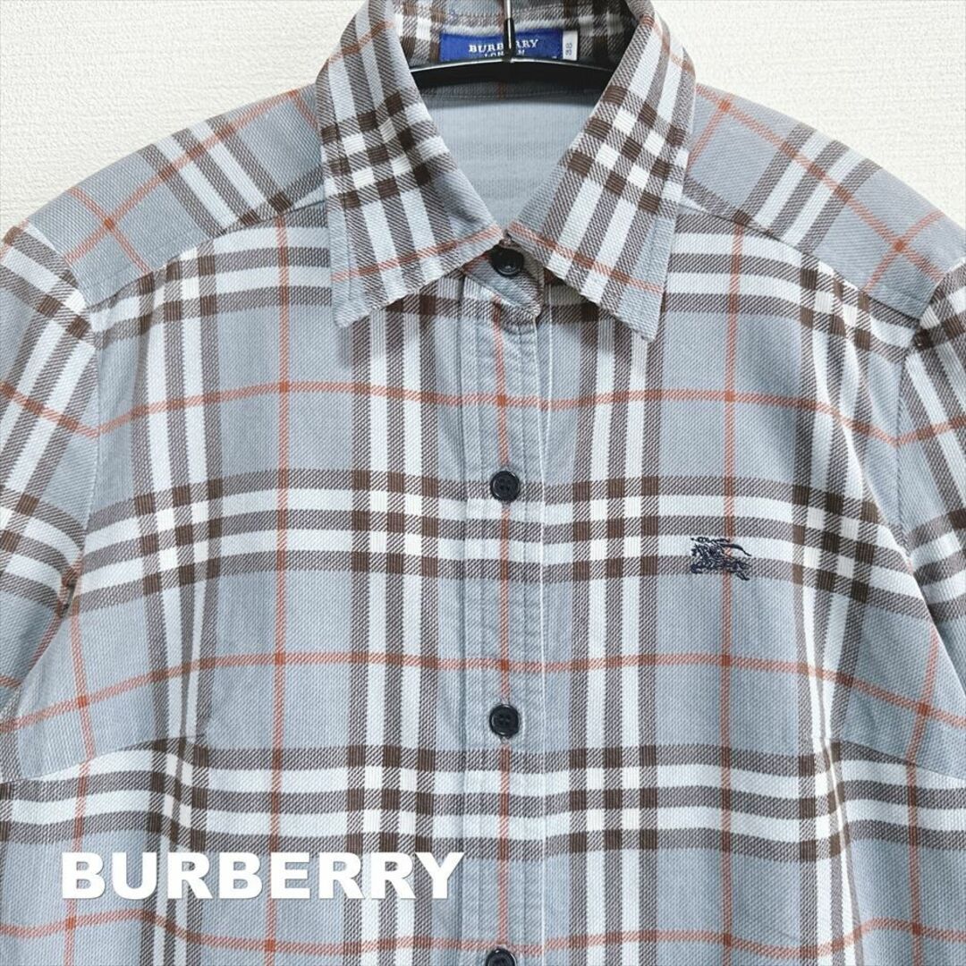 BURBERRY(バーバリー)の【BURBERRY】バーバリー 刺繍ロゴ チェック ロールアップ七分袖 シャツ レディースのトップス(シャツ/ブラウス(長袖/七分))の商品写真