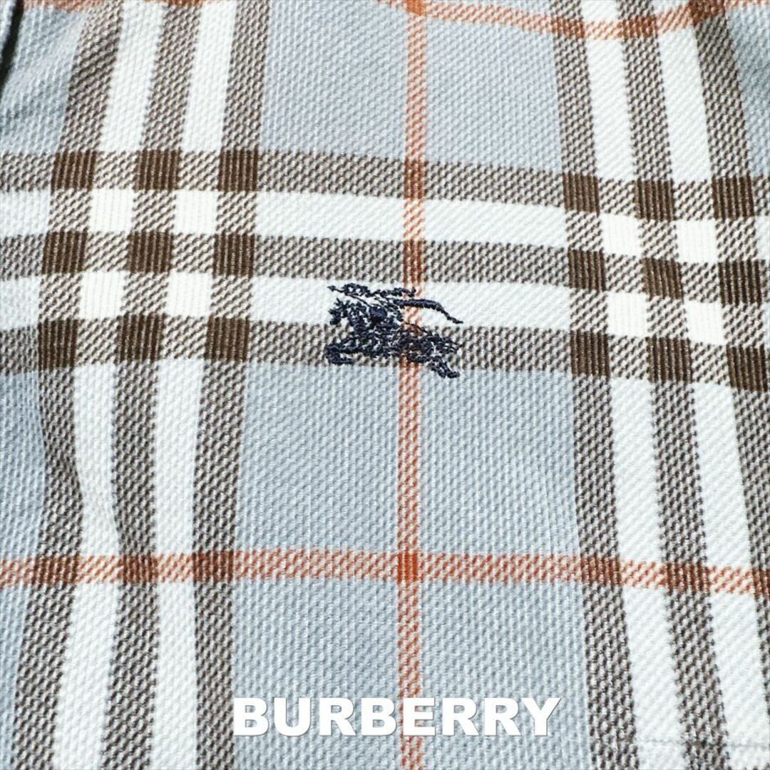 BURBERRY(バーバリー)の【BURBERRY】バーバリー 刺繍ロゴ チェック ロールアップ七分袖 シャツ レディースのトップス(シャツ/ブラウス(長袖/七分))の商品写真