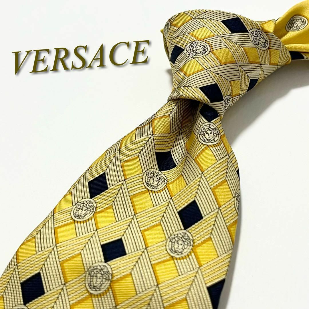 VERSACE ジャンニヴェルサーチ 美品 メデューサ バロック柄 ネクタイ