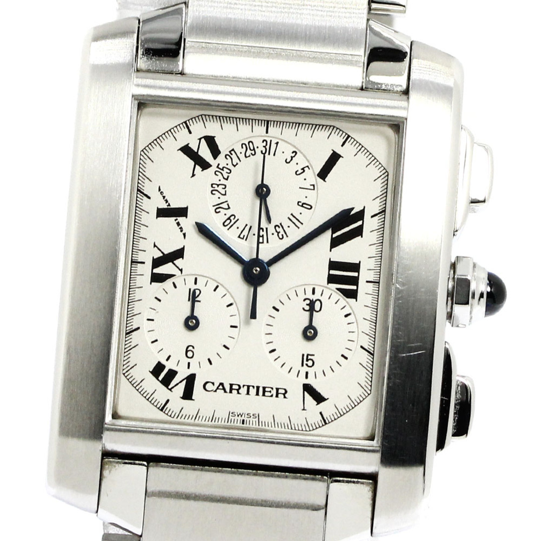 カルティエ CARTIER W51001Q3 タンクフランセーズ クロノリフレックスLM クォーツ メンズ _759220