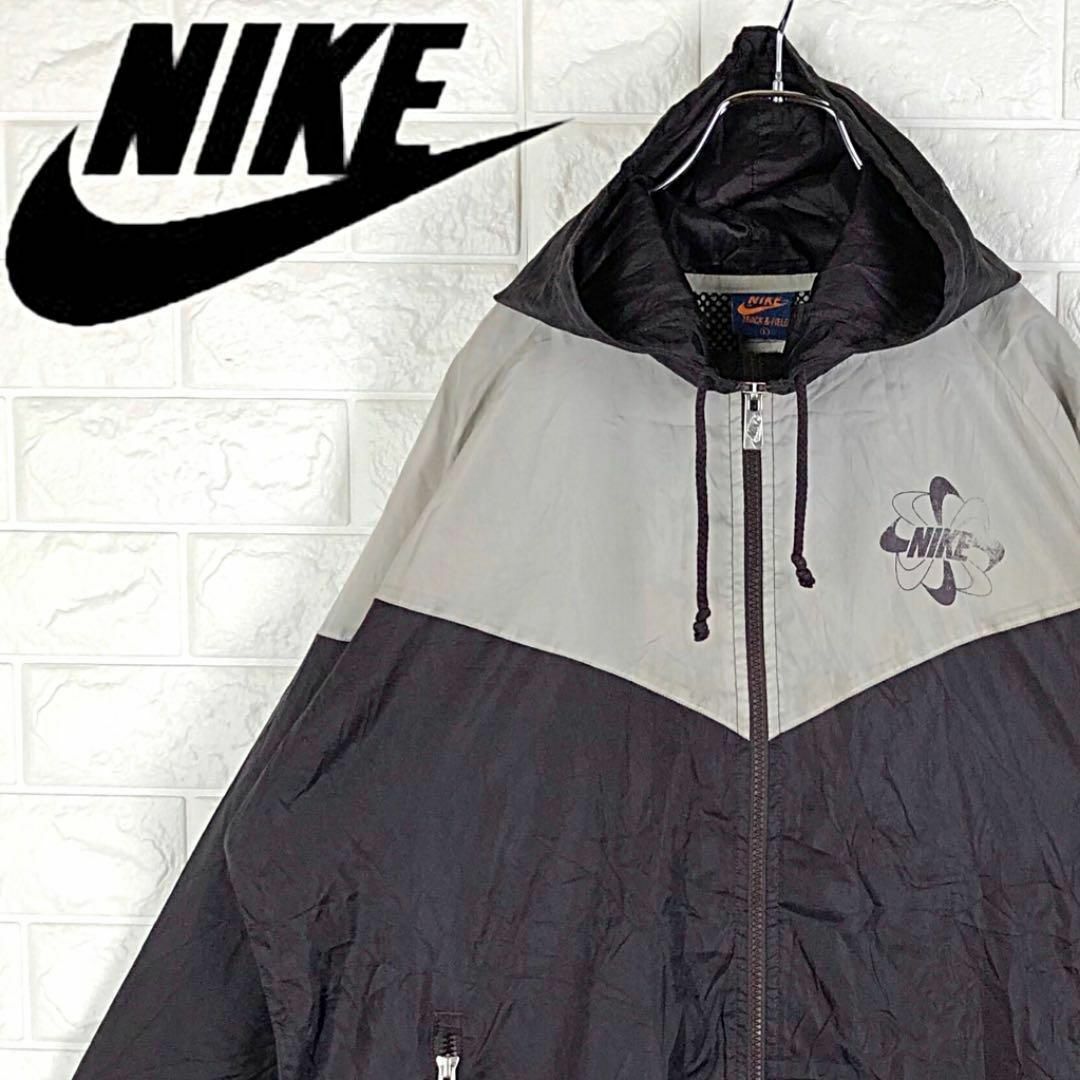 NIKE - ナイキ 劇レア90s 風車ロゴ ナイロンジャケット ゆるだぼ