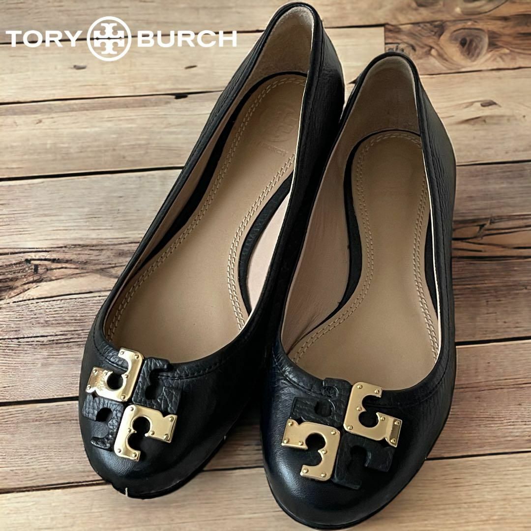 TORY BURCH レザー フラットシューズ パンプス 6C 23cm - ハイヒール ...