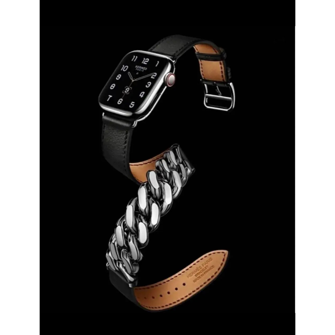 AppleWatch Hermès Gourmetドゥブルトゥールメタル ベルト