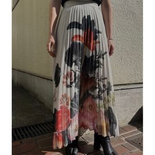 アメリヴィンテージ(Ameri VINTAGE)の【Ameri】MEDI ROENTGEN FLOWER PLEATS SKIRT(ロングスカート)