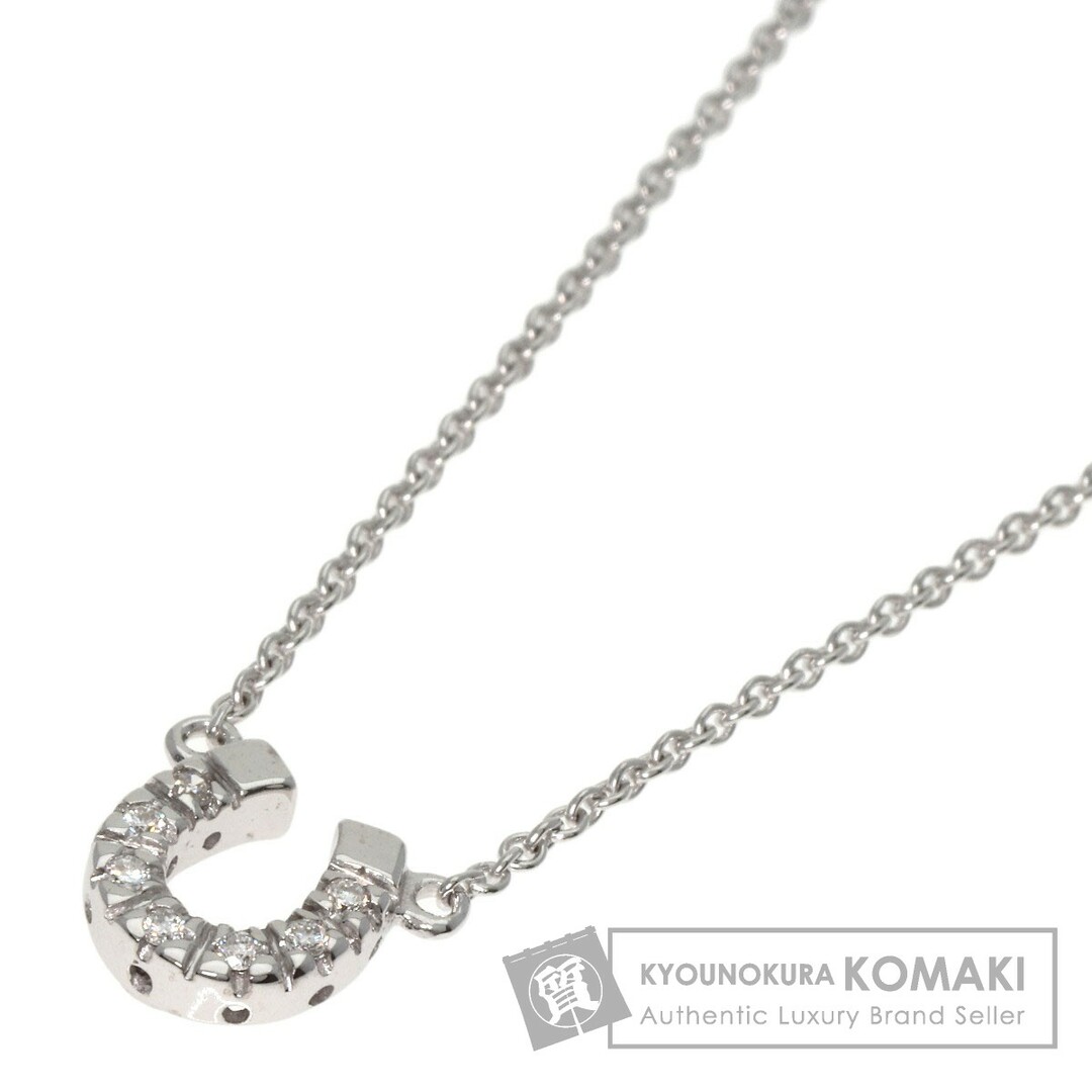 STAR JEWELRY(スタージュエリー)のSTAR JEWELRY ホースシュー ダイヤモンド ネックレス K18WG レディース レディースのアクセサリー(ネックレス)の商品写真