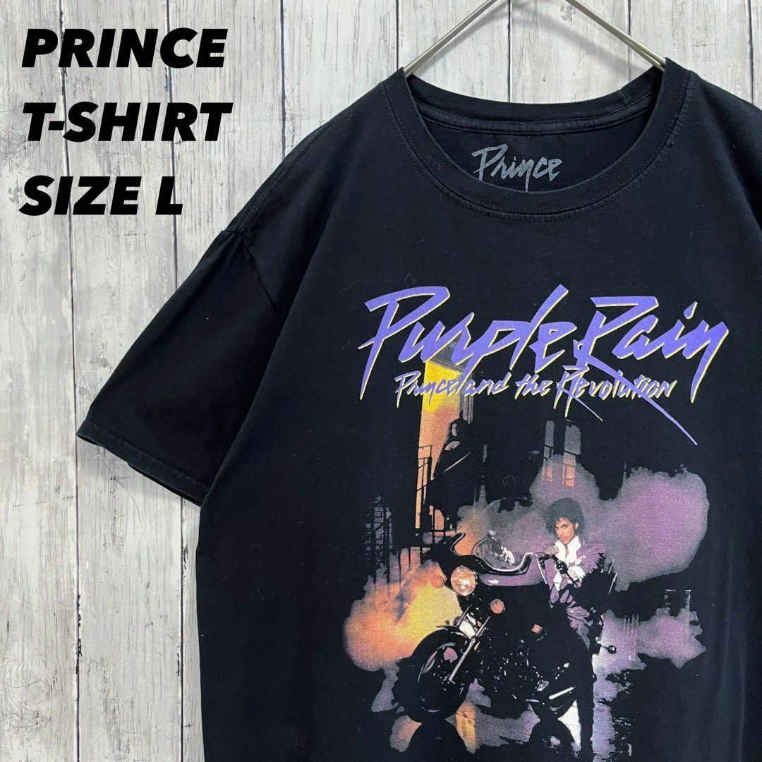 ロックバンドTシャツ古着PRINCEプリンス　パープルレインプリントTシャツL黒 | フリマアプリ ラクマ