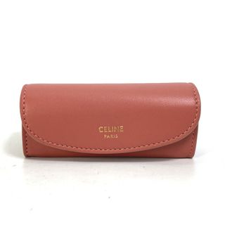 セリーヌ(celine)のセリーヌ CELINE ロゴ リングケース 指輪 アクセサリー 4G0393DPA ポーチ 印鑑ケース 小物入れ レザー ピンク 未使用(小物入れ)