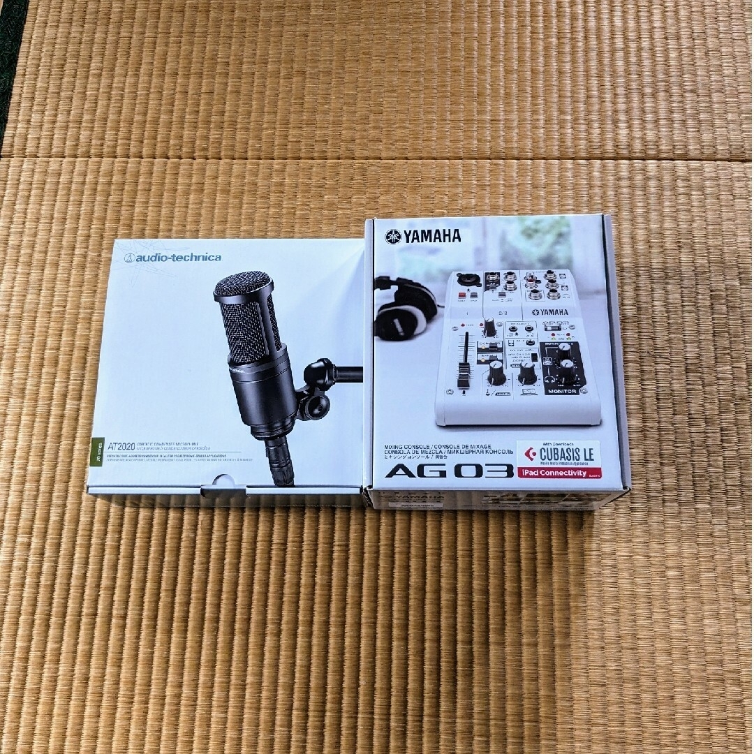 YAMAHA AG03MK2 と audio-technica AT2020付き