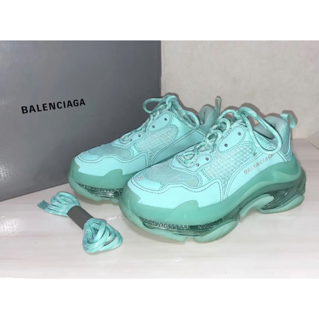 【希少】BALENCIAGA TripleS クリアソール ミント