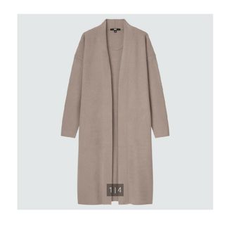 ユニクロ(UNIQLO)のユニクロ  スフレヤーンニットコート  美品(ニットコート)