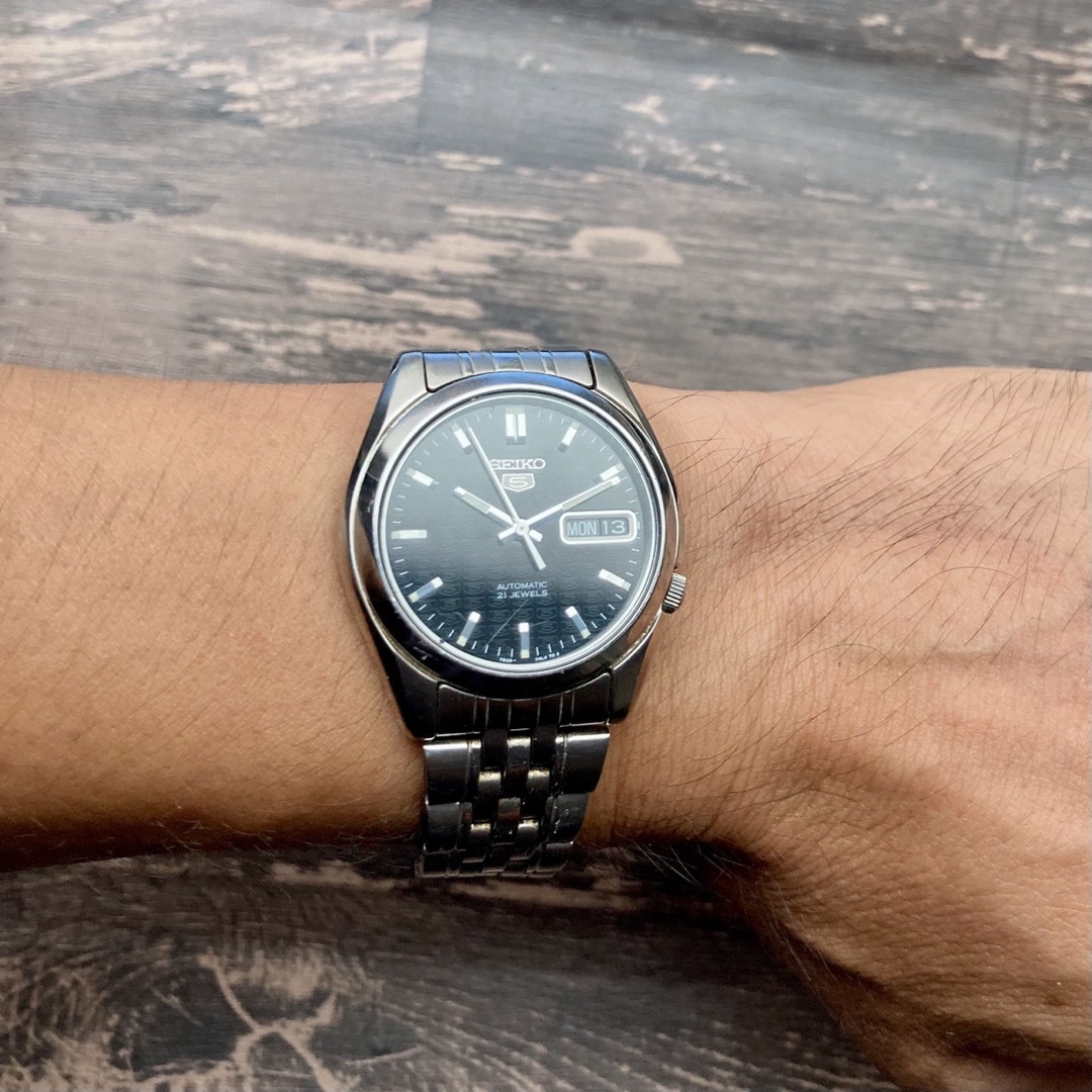 【動作品】セイコー SEIKO 5 ファイブ 腕時計 自動巻き 男性 デイデイト